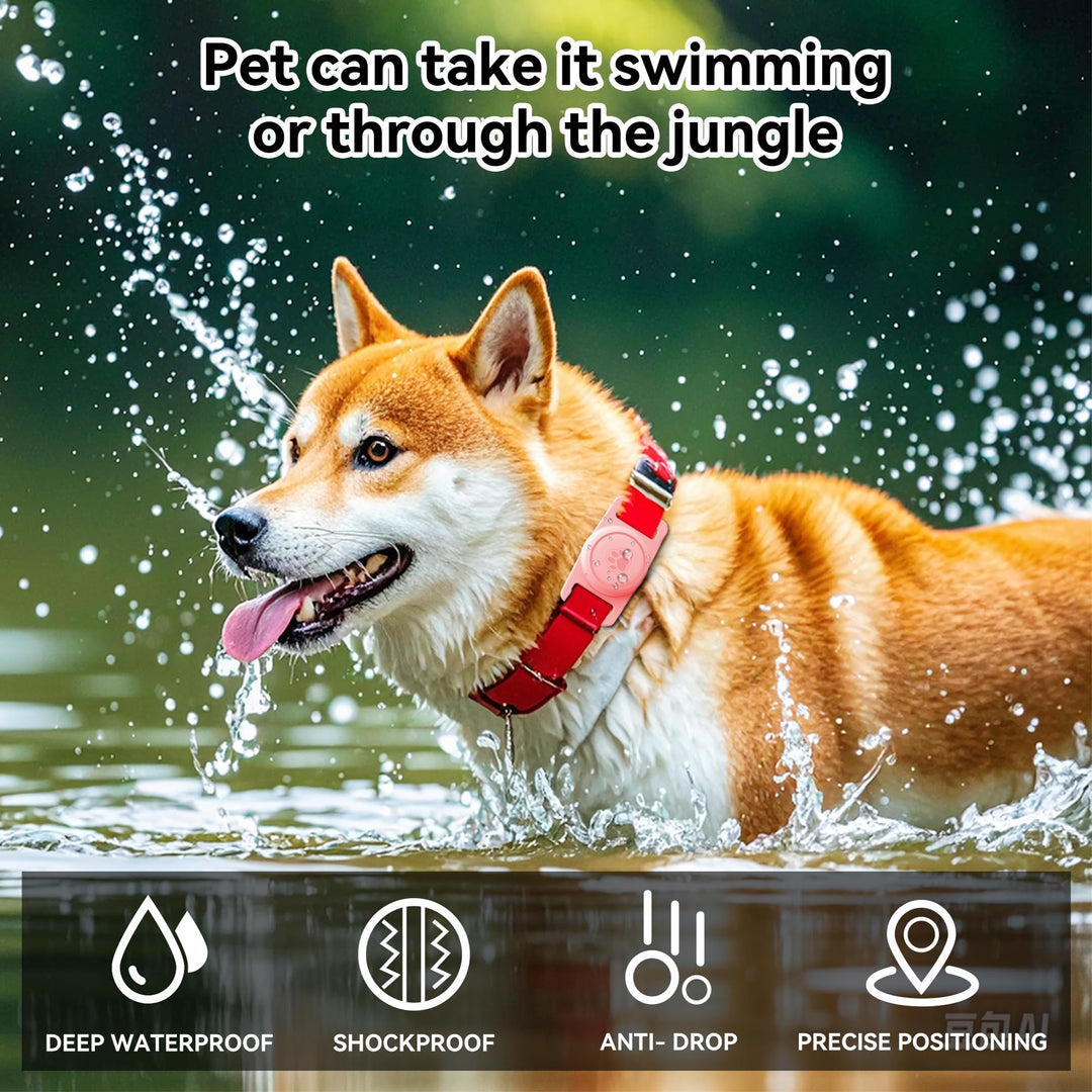 2-Pack Waterproof AirTag Dog Collar Holders – Black Silicone - DOKUTRONIX