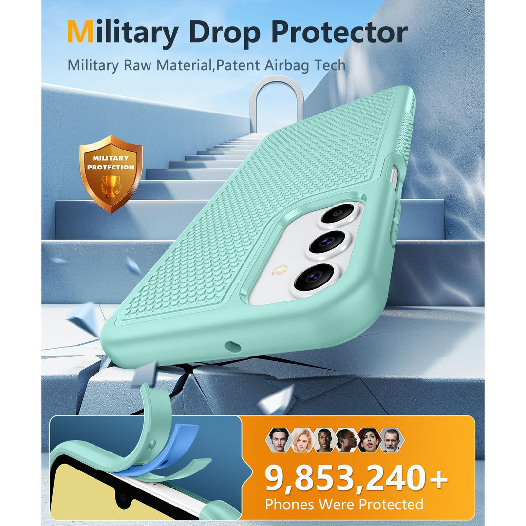 FNTCASE Rugged Shield for Galaxy A14 5G - Matte Black - DOKUTRONIX