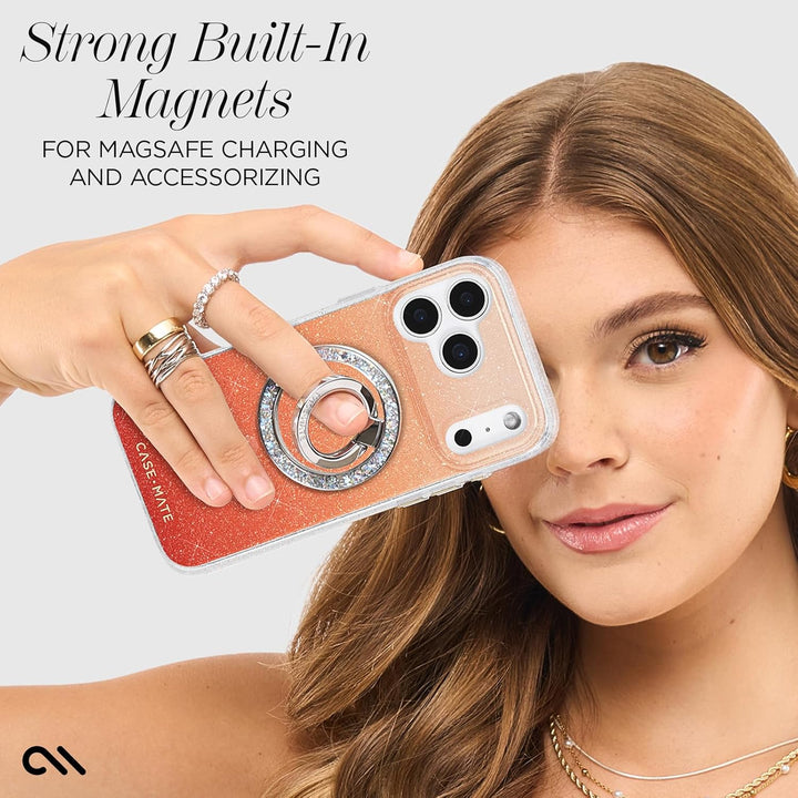 Gold Glitter MagSafe Case for iPhone 17 Pro Max, 12ft Drop