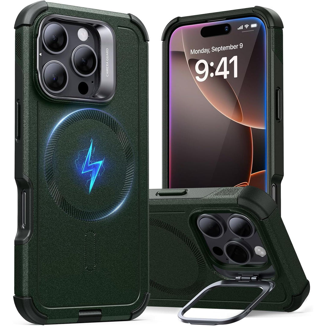 ESR Cyber Series MagSafe Stand Case, 23ft Drop, Green