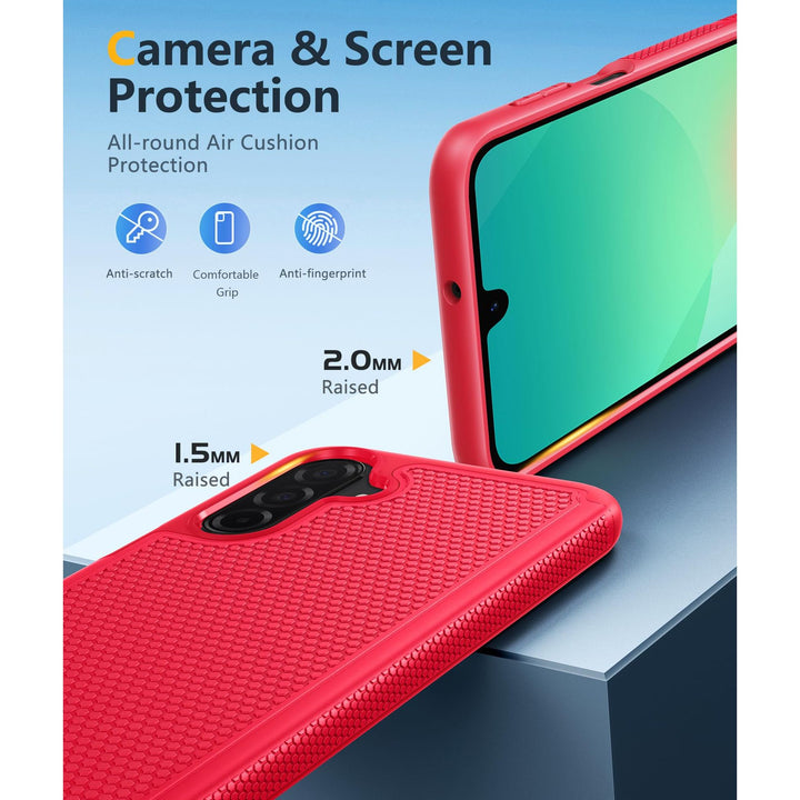 FNTCASE for Samsung Galaxy A14 5G Case: Dual Layer Protective Heavy Duty Cell Phone Cover Shockproof Rugged with Non Slip Textured Back - Military Protection Bumper Tough - 2023, 6.6inch (Matte Black) - DOKUTRONIX