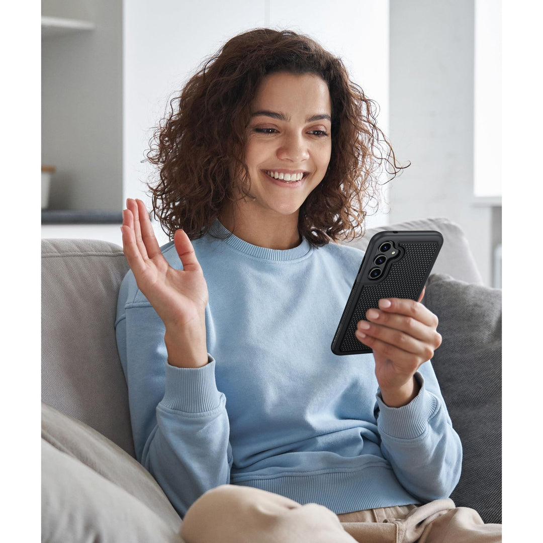 FNTCASE Rugged Shield for Galaxy A14 5G - Matte Black - DOKUTRONIX