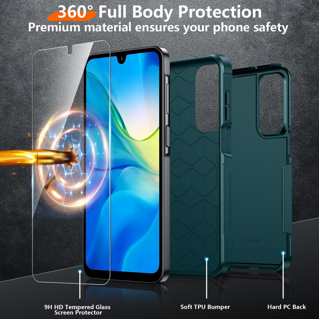 Red2Fire Designed for Samsung Galaxy A16 5G Case, [Military Grade Drop Protection] Non-Slip Heavy Duty Full Body Shockproof Protection Phone Case Galaxy A16 5G Case,Black - DOKUTRONIX