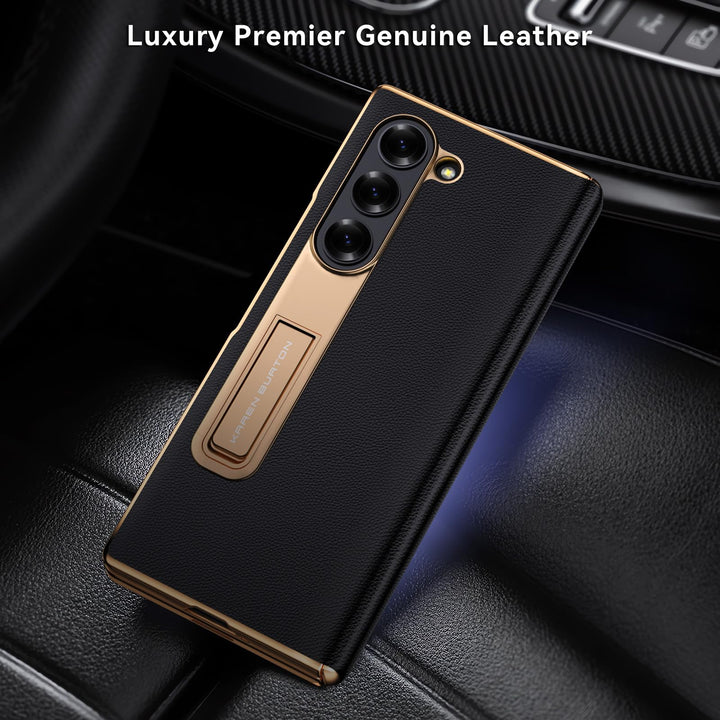 Galaxy ZFold 6 Luxe Leather Shield Case - Green