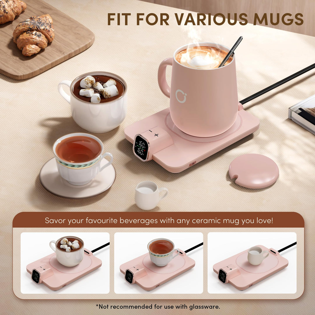 SmartTemp Coffee Mug Warmer Set - Black 15oz