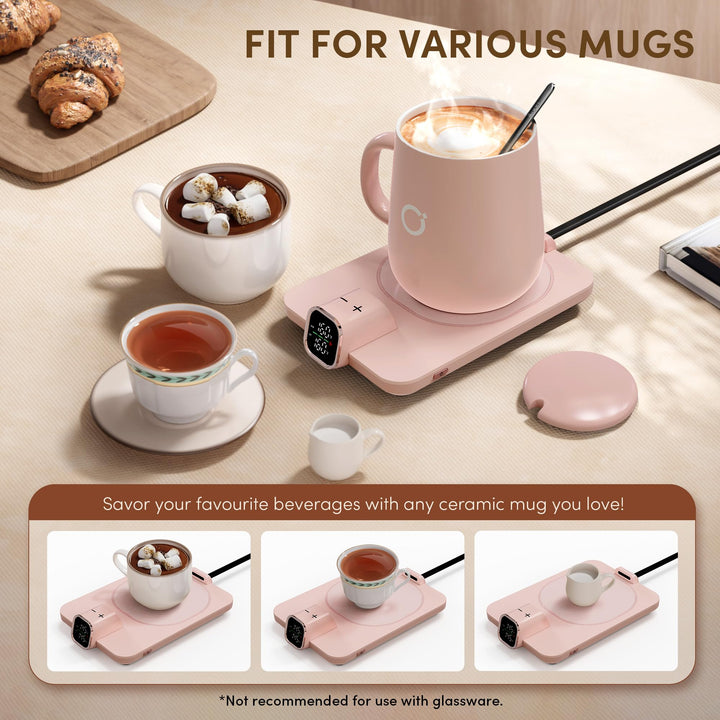 SmartTemp Coffee Mug Warmer Set - Black 15oz