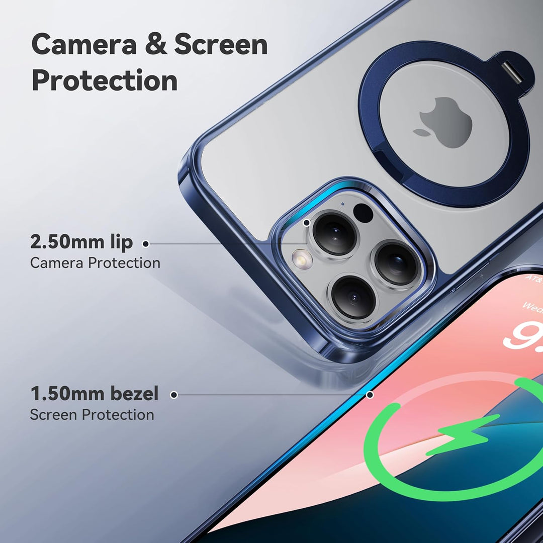 CASEKOO 360° MagSafe Clear Stand Case for iPhone 17 Pro Max