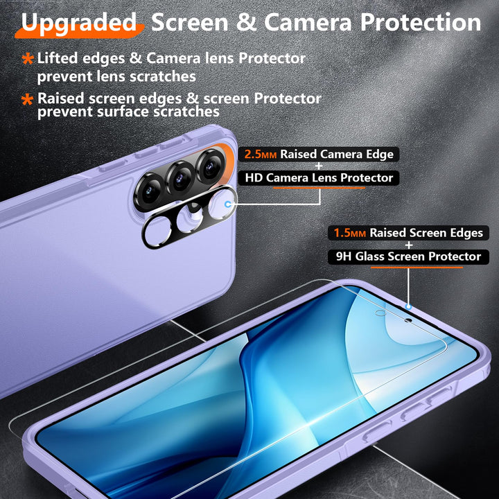 Red2Fire Designed for Samsung Galaxy A16 5G Case, [Military Grade Drop Protection] Non-Slip Heavy Duty Full Body Shockproof Protection Phone Case Galaxy A16 5G Case,Black - DOKUTRONIX