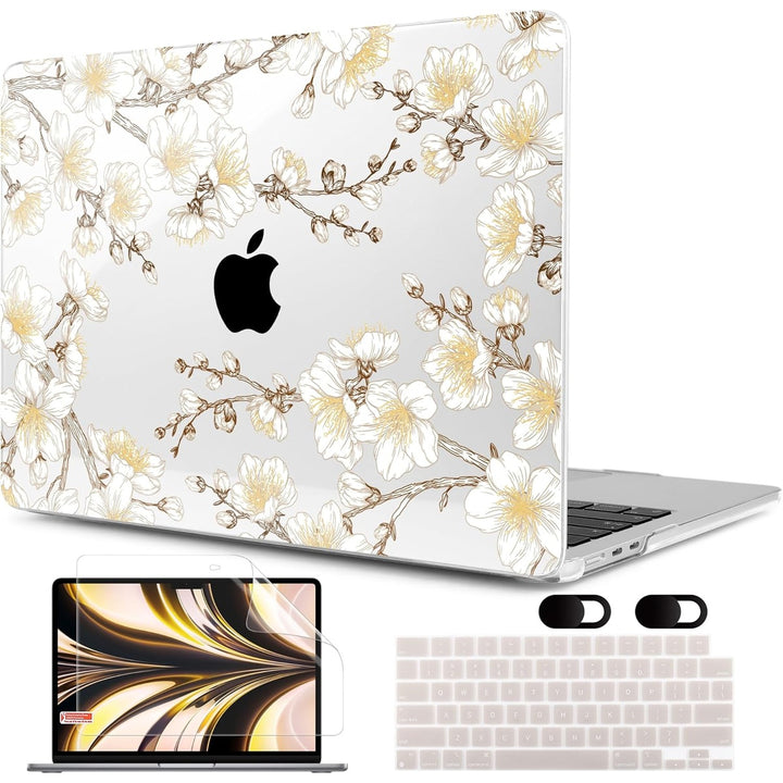 MEEgoodo Floral Hard Shell Case for MacBook Air 13