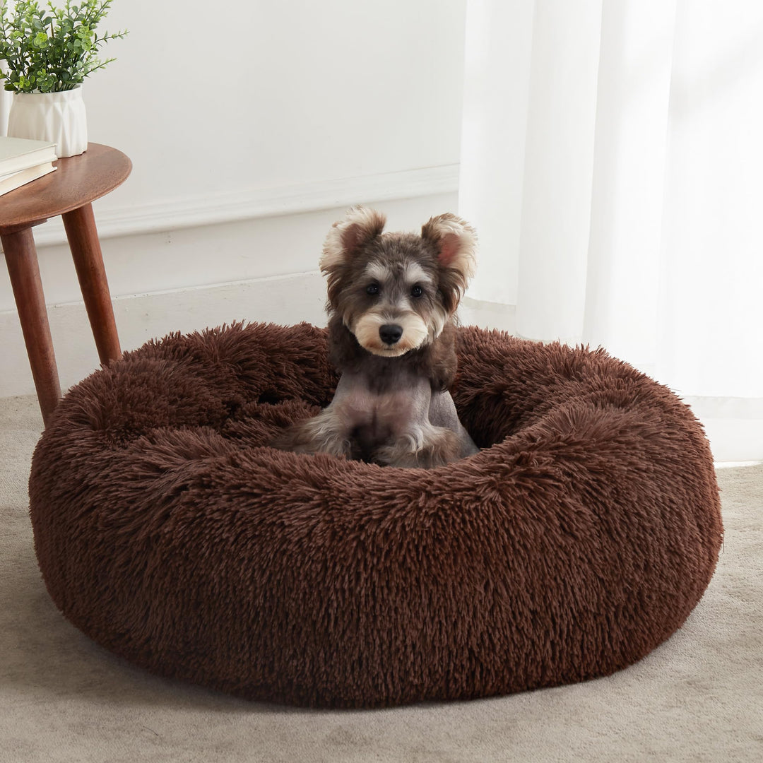 WESTERN HOME Calming Donut Pet Bed – Fluffy & Cozy - DOKUTRONIX