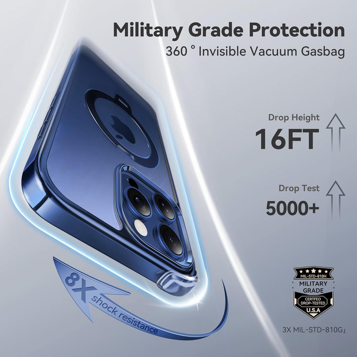 CASEKOO 360° MagSafe Clear Stand Case for iPhone 17 Pro Max