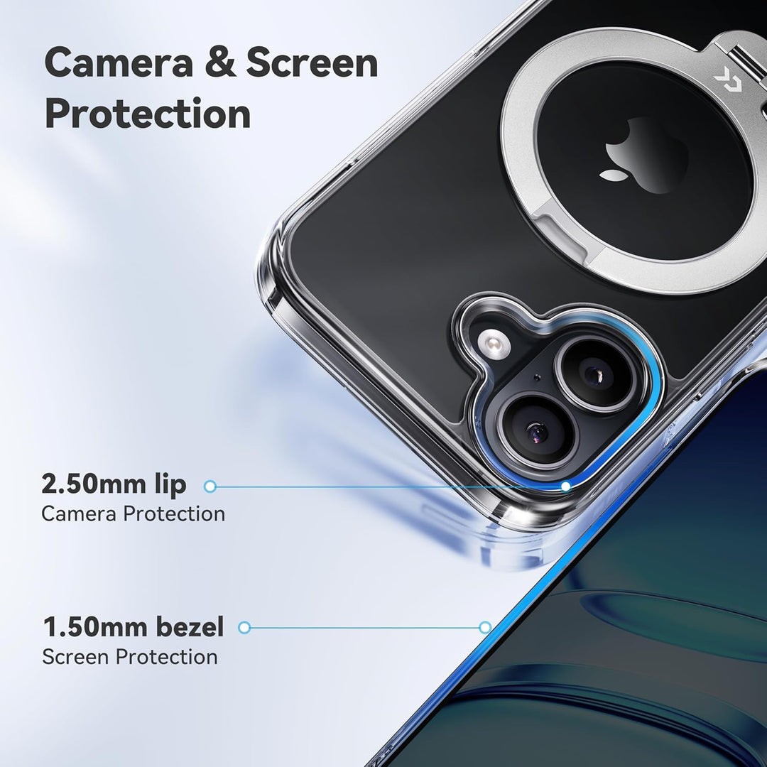 CASEKOO 360° MagSafe Clear Stand Case for iPhone 17 Pro Max