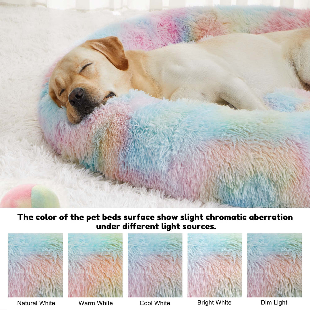 WESTERN HOME Calming Donut Pet Bed – Fluffy & Cozy - DOKUTRONIX