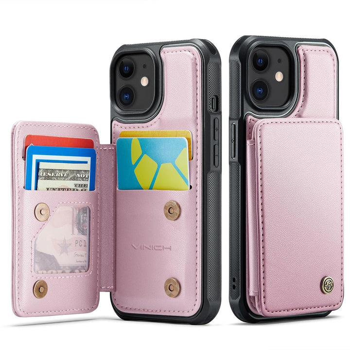 Vinich WalletPro for iPhone 12/12 Pro-Purple - DOKUTRONIX