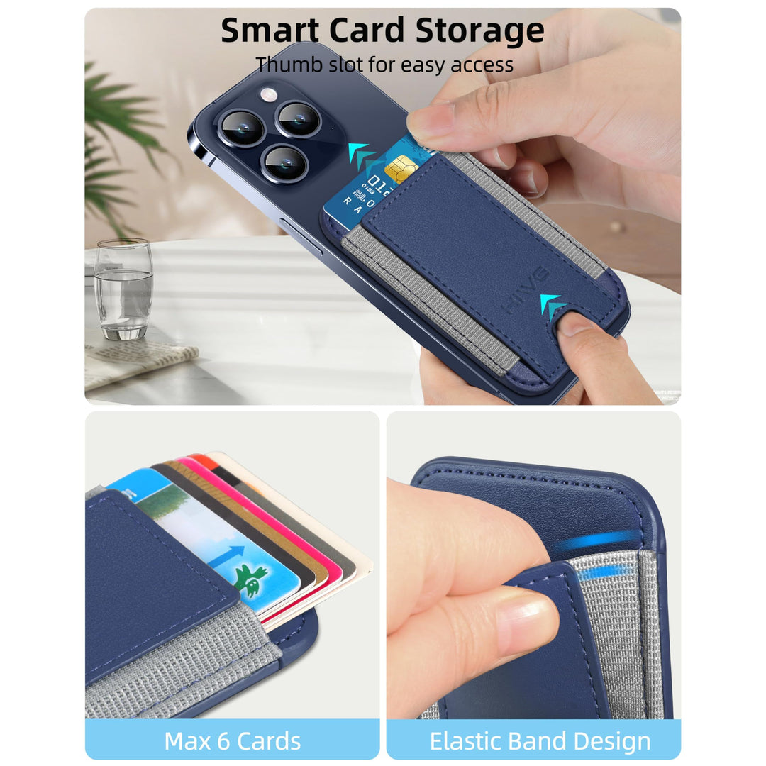 MagSafe Slim Wallet: Magnetic Leather Card Holder - DOKUTRONIX