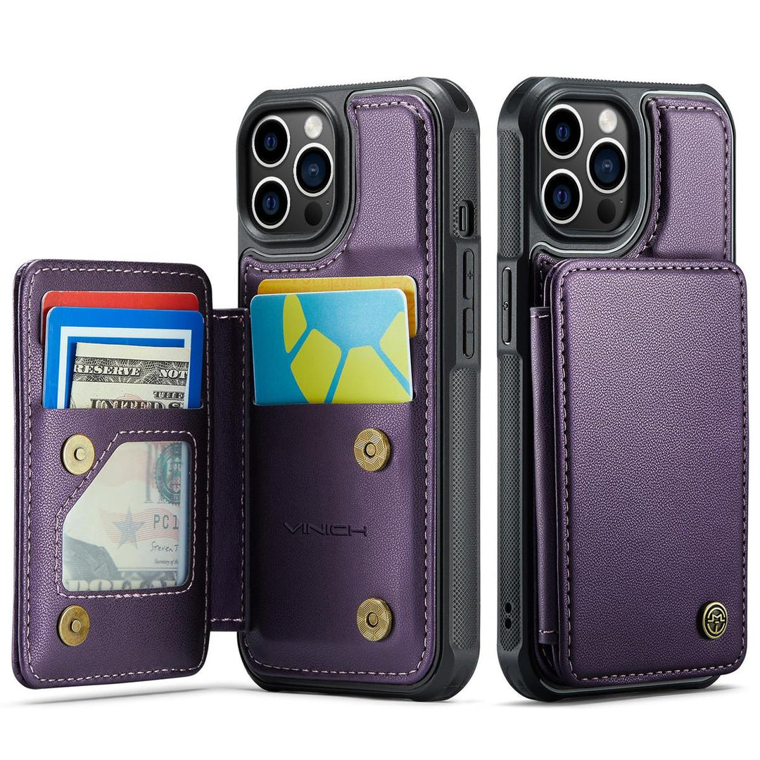 Vinich WalletPro for iPhone 12/12 Pro-Purple - DOKUTRONIX