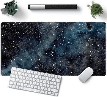 Cute Gaming Mouse Pad - Large Black Starry Sky Desk Mat