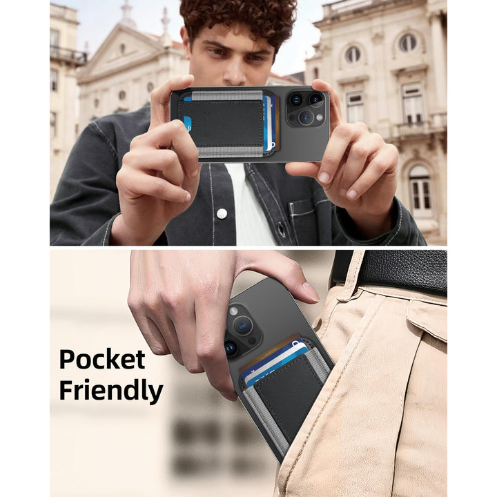 MagSafe Slim Wallet: Magnetic Leather Card Holder - DOKUTRONIX