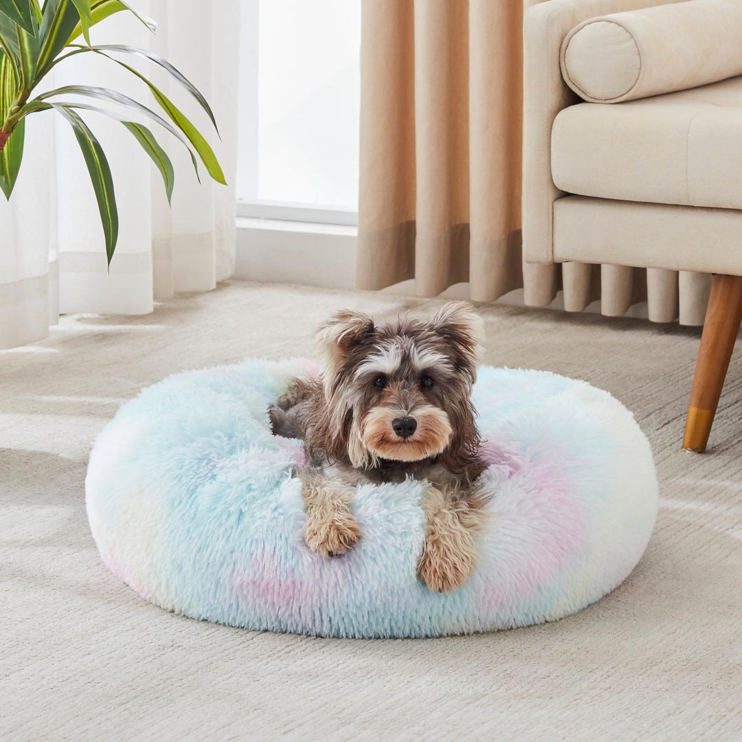 WESTERN HOME Calming Donut Pet Bed – Fluffy & Cozy - DOKUTRONIX