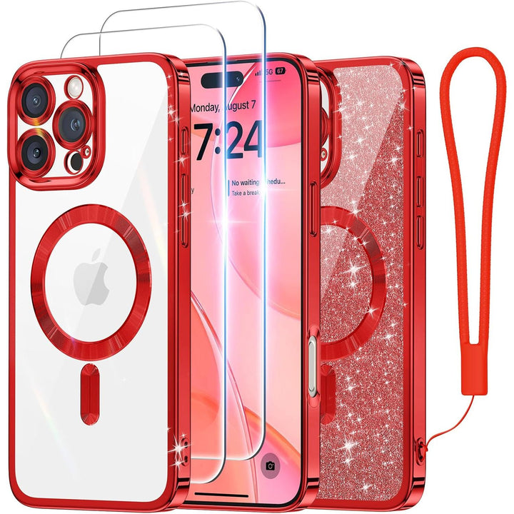 Cosmic Orange Glitter MagSafe Case for iPhone 17 Pro Max