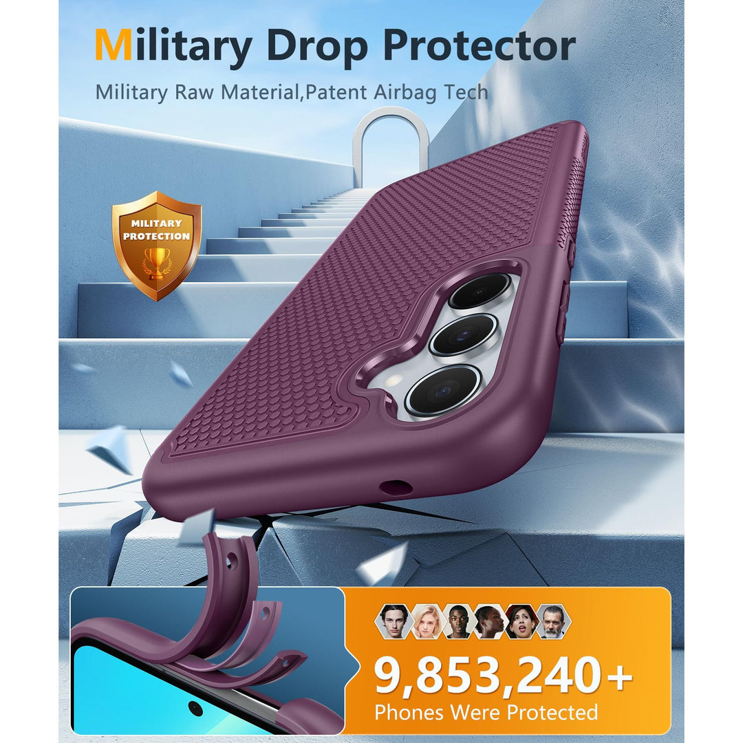 FNTCASE Rugged Shield for Galaxy A14 5G - Matte Black - DOKUTRONIX