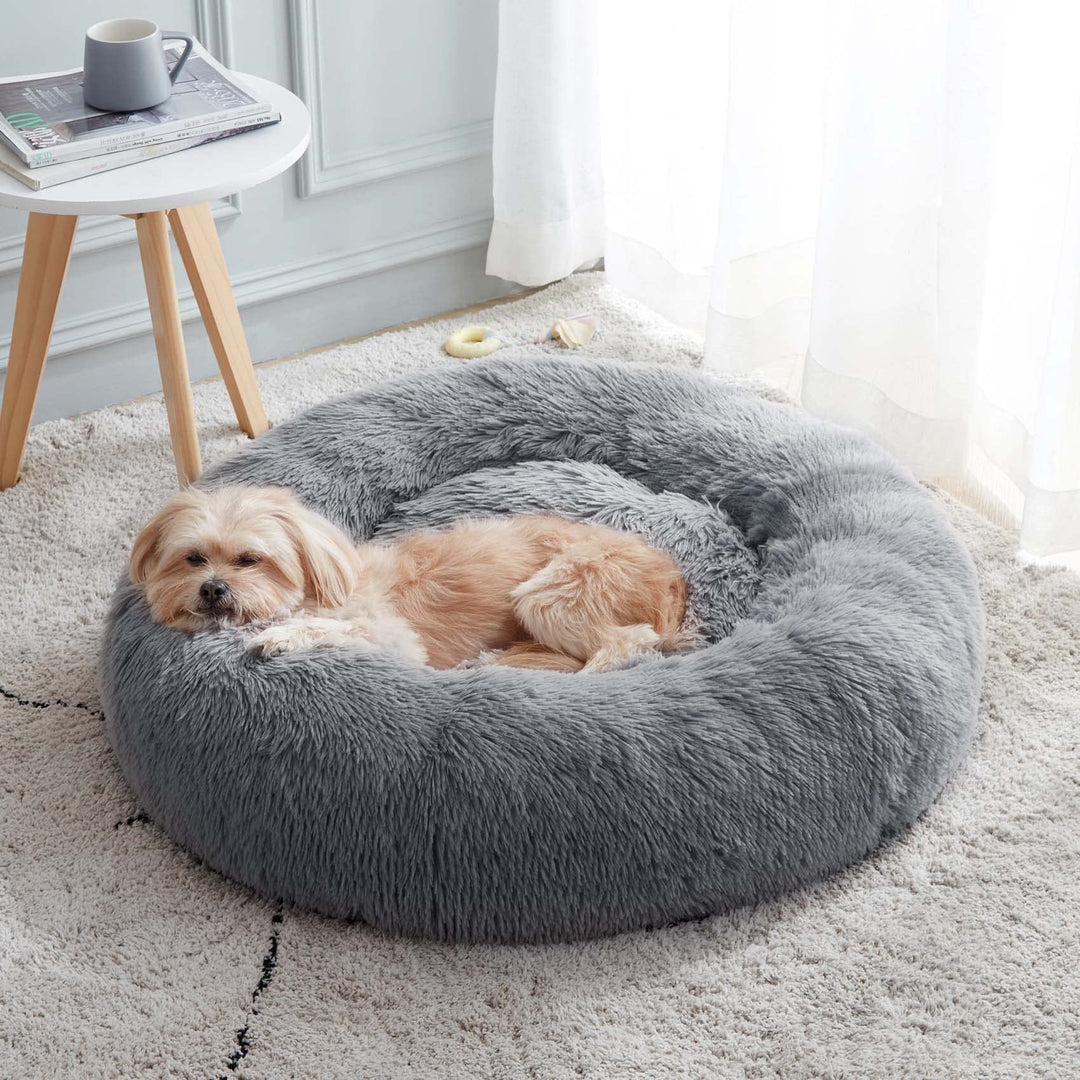 WESTERN HOME Calming Donut Pet Bed – Fluffy & Cozy - DOKUTRONIX
