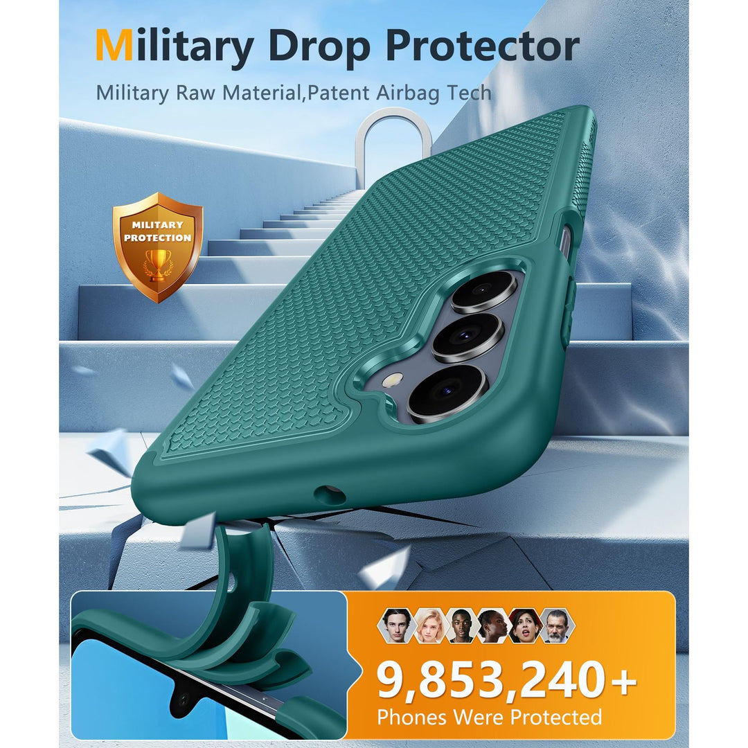 FNTCASE Rugged Shield for Galaxy A14 5G - Matte Black - DOKUTRONIX