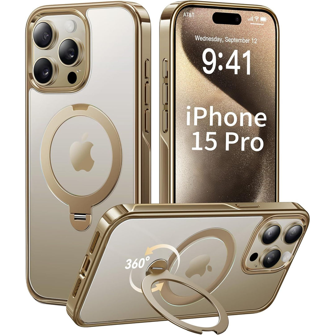 CASEKOO 360° MagSafe Clear Stand Case for iPhone 17 Pro Max