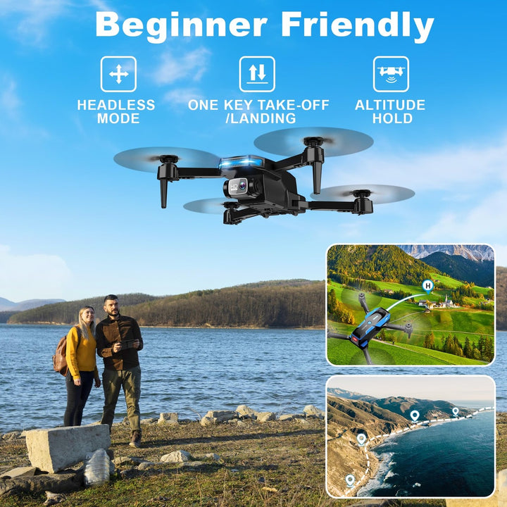 SkyMate 1080P Foldable Quadcopter with Gesture Control