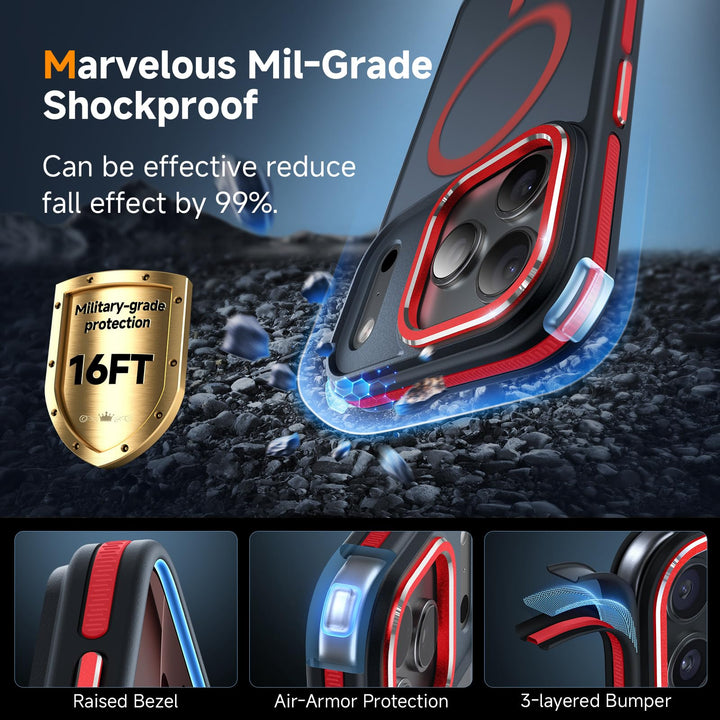 MagneFlex 3-in-1 iPhone 17 Pro Max Case - Red