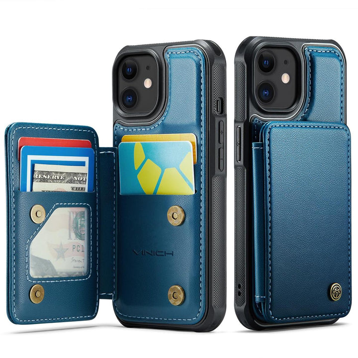 Vinich WalletPro for iPhone 12/12 Pro-Purple - DOKUTRONIX