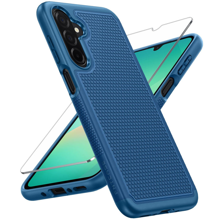 FNTCASE for Samsung Galaxy A14 5G Case: Dual Layer Protective Heavy Duty Cell Phone Cover Shockproof Rugged with Non Slip Textured Back - Military Protection Bumper Tough - 2023, 6.6inch (Matte Black) - DOKUTRONIX