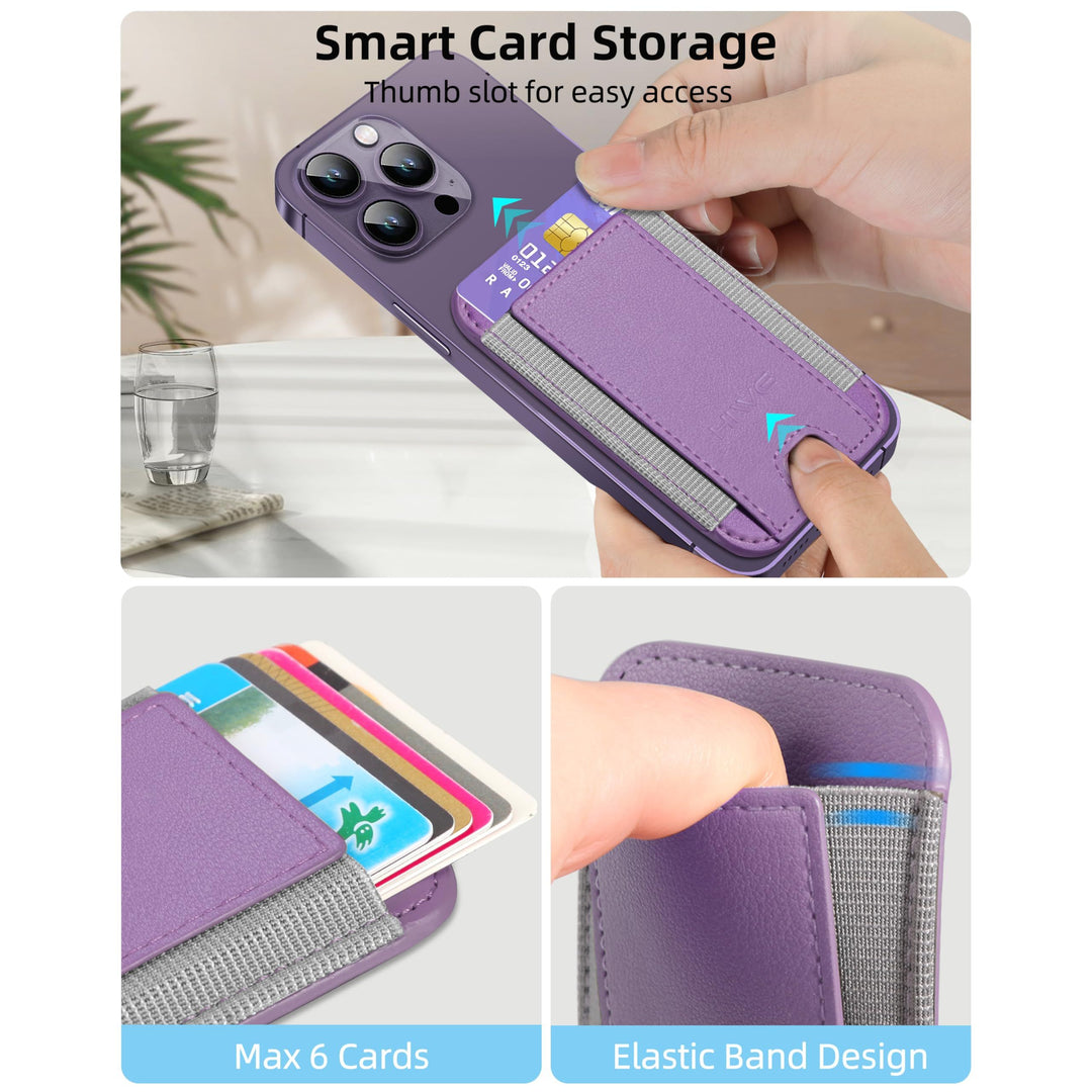 MagSafe Slim Wallet: Magnetic Leather Card Holder - DOKUTRONIX