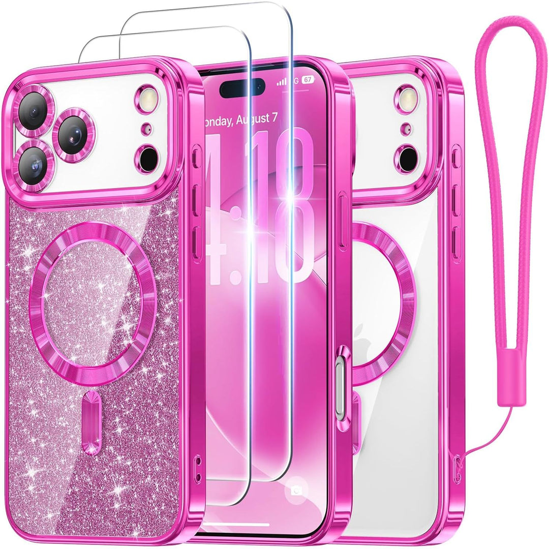 Cosmic Orange Glitter MagSafe Case for iPhone 17 Pro Max