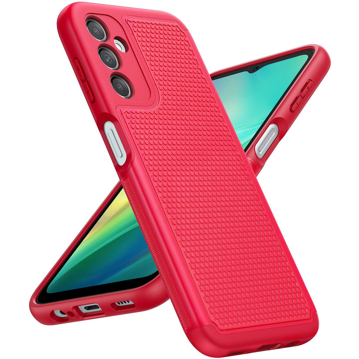 FNTCASE for Samsung Galaxy A14 5G Case: Dual Layer Protective Heavy Duty Cell Phone Cover Shockproof Rugged with Non Slip Textured Back - Military Protection Bumper Tough - 2023, 6.6inch (Matte Black) - DOKUTRONIX