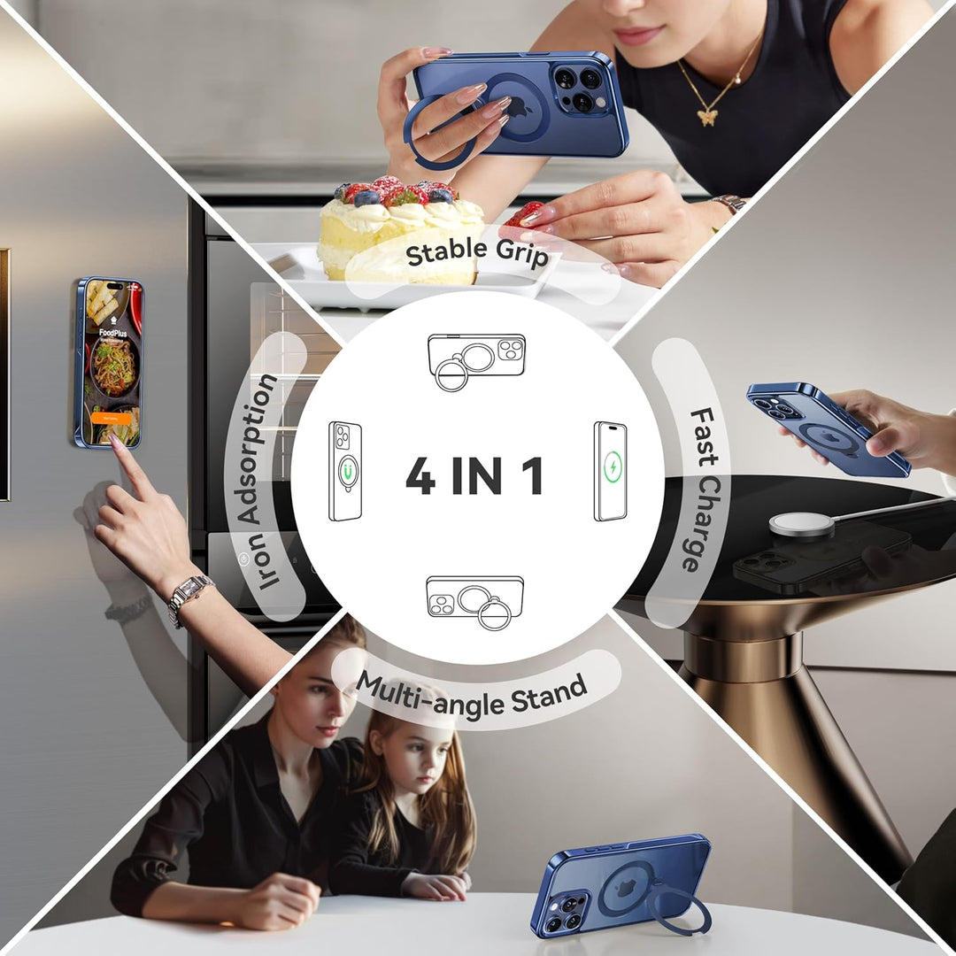 CASEKOO 360° MagSafe Clear Stand Case for iPhone 17 Pro Max