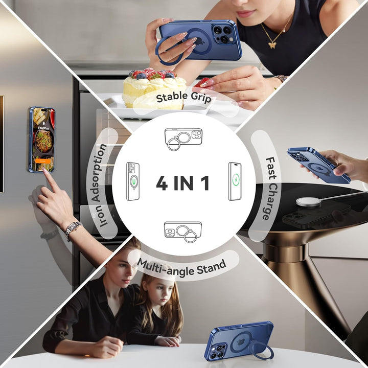 CASEKOO 360° MagSafe Clear Stand Case for iPhone 17 Pro Max