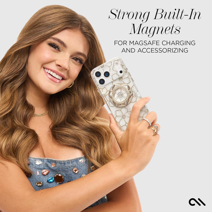 Gold Glitter MagSafe Case for iPhone 17 Pro Max, 12ft Drop