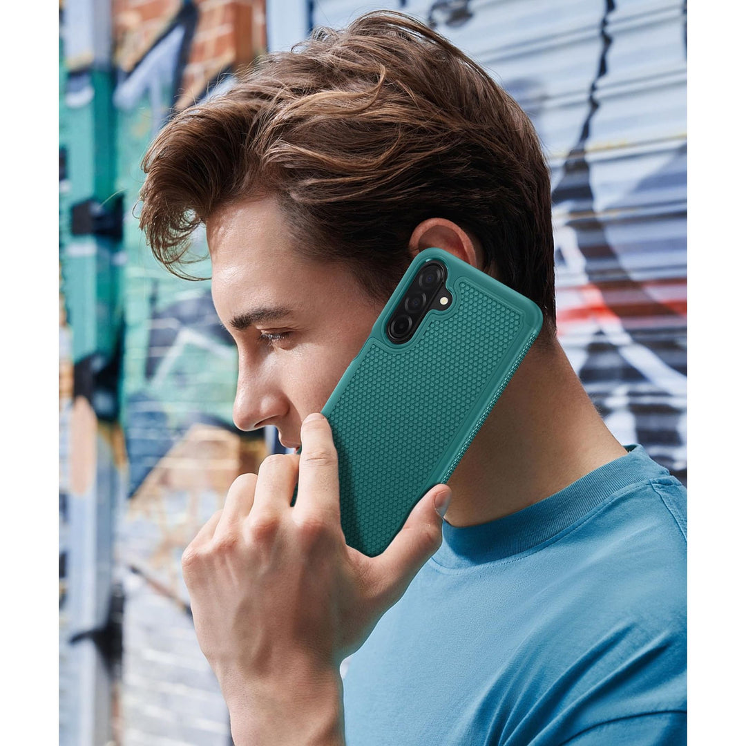 FNTCASE for Samsung Galaxy A14 5G Case: Dual Layer Protective Heavy Duty Cell Phone Cover Shockproof Rugged with Non Slip Textured Back - Military Protection Bumper Tough - 2023, 6.6inch (Matte Black) - DOKUTRONIX