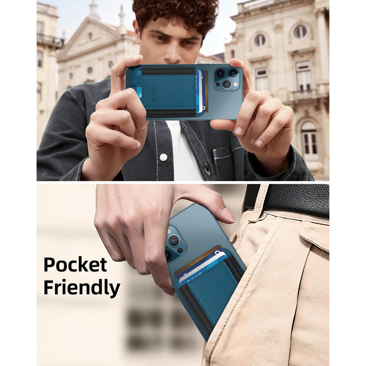 MagSafe Slim Wallet: Magnetic Leather Card Holder - DOKUTRONIX