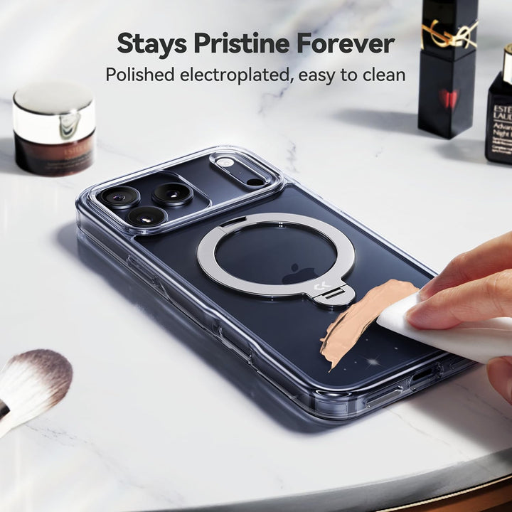 CASEKOO 360° MagSafe Clear Stand Case for iPhone 17 Pro Max