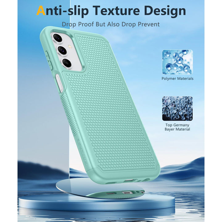 FNTCASE for Samsung Galaxy A14 5G Case: Dual Layer Protective Heavy Duty Cell Phone Cover Shockproof Rugged with Non Slip Textured Back - Military Protection Bumper Tough - 2023, 6.6inch (Matte Black) - DOKUTRONIX
