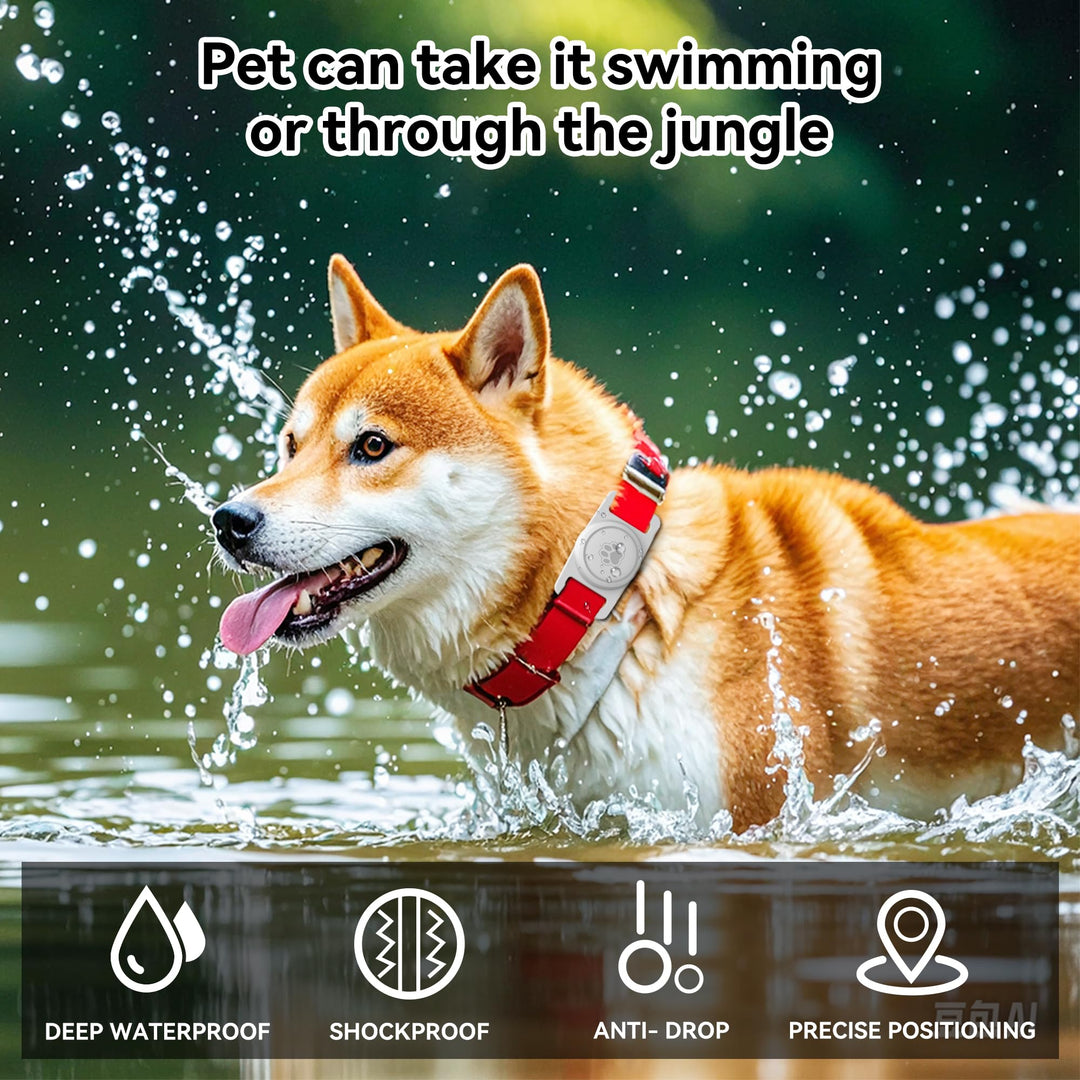 2-Pack Waterproof AirTag Dog Collar Holders – Black Silicone - DOKUTRONIX