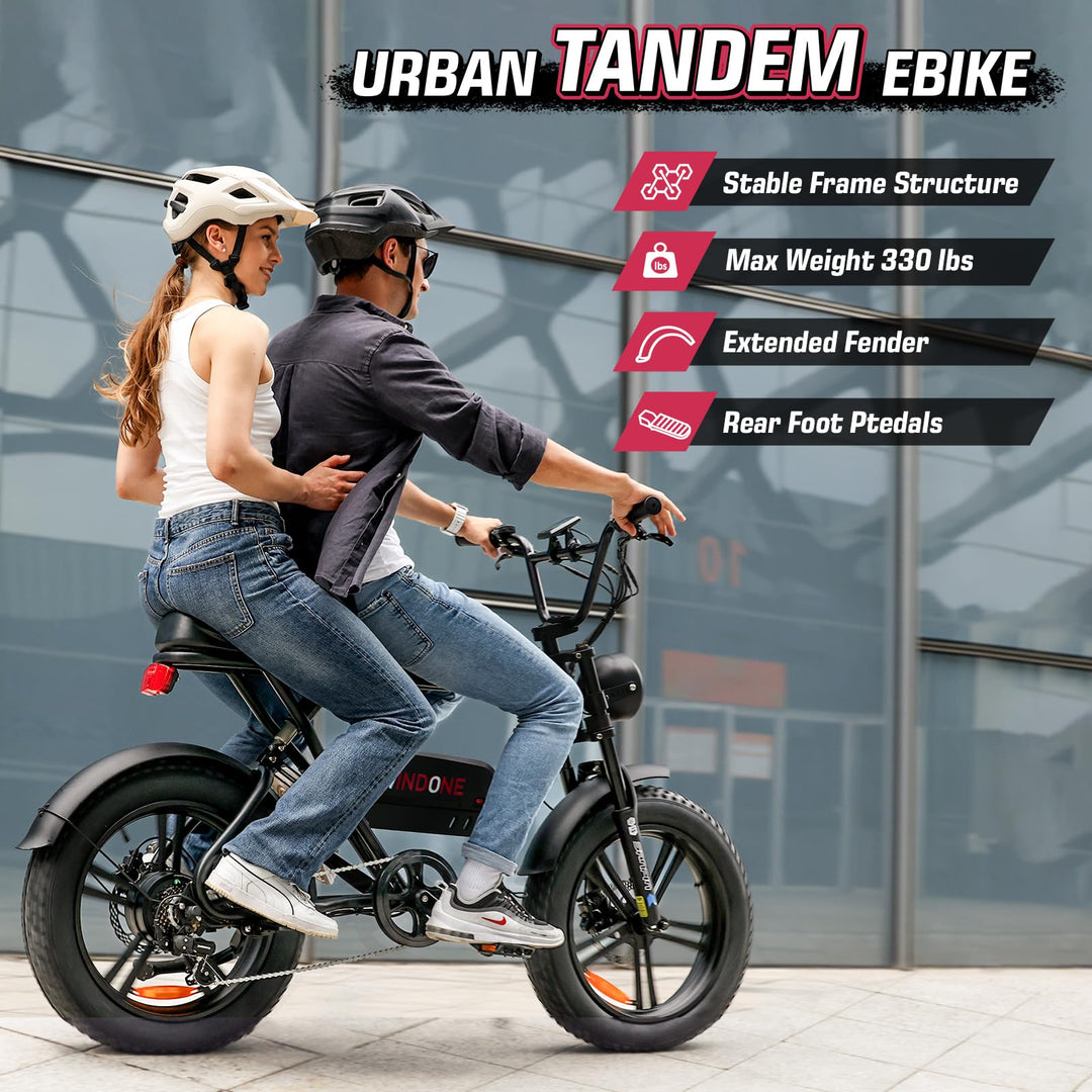 S16/K2 Electric Bike for Adults, Max 22/28MPH Speed & 50 Miles Range (PAS), 750W Peak Motor Ebike with 48V/13Ah Removable Battery, 4.0 Fat Tire and Shock Absorber, UL Certified - DOKUTRONIX