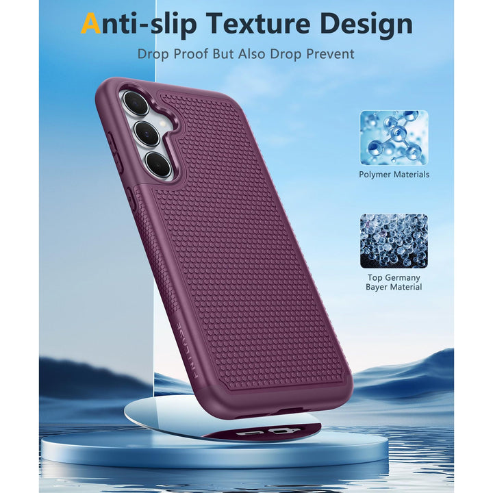 FNTCASE for Samsung Galaxy A14 5G Case: Dual Layer Protective Heavy Duty Cell Phone Cover Shockproof Rugged with Non Slip Textured Back - Military Protection Bumper Tough - 2023, 6.6inch (Matte Black) - DOKUTRONIX