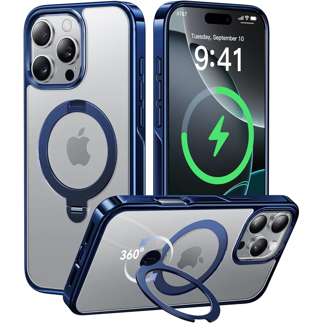 CASEKOO 360° MagSafe Clear Stand Case for iPhone 17 Pro Max