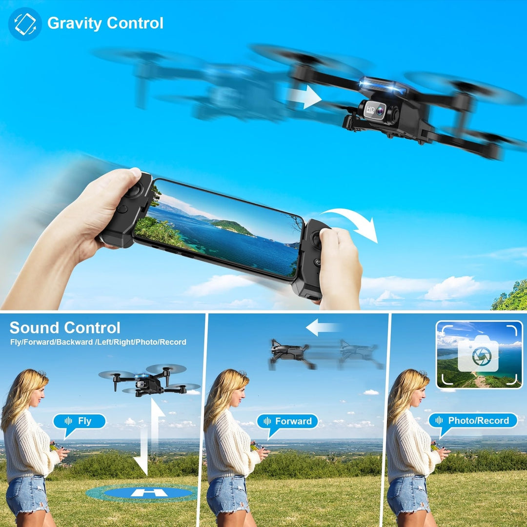 SkyMate 1080P Foldable Quadcopter with Gesture Control