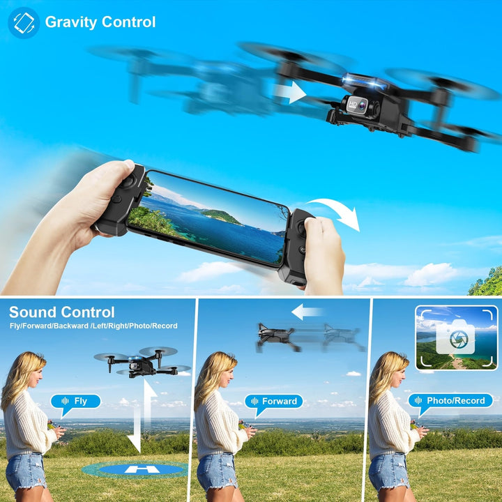 SkyMate 1080P Foldable Quadcopter with Gesture Control