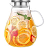 Lid & Line Glass Pitcher