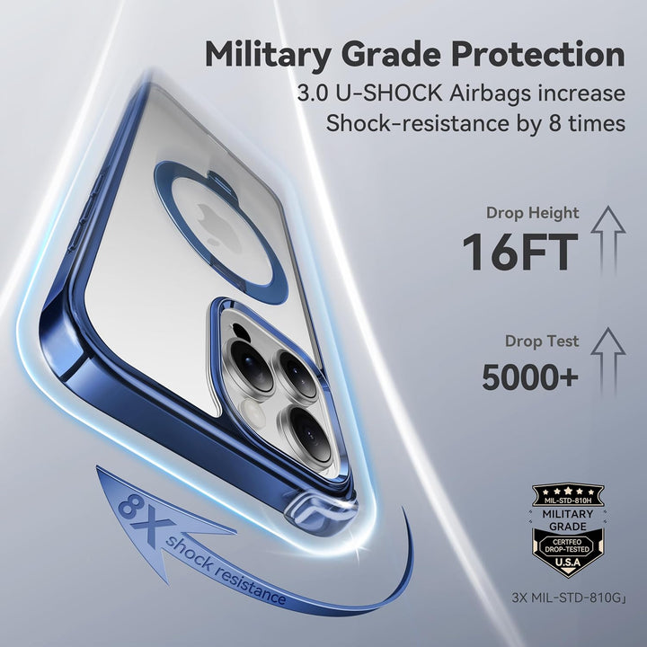 CASEKOO 360° MagSafe Clear Stand Case for iPhone 17 Pro Max